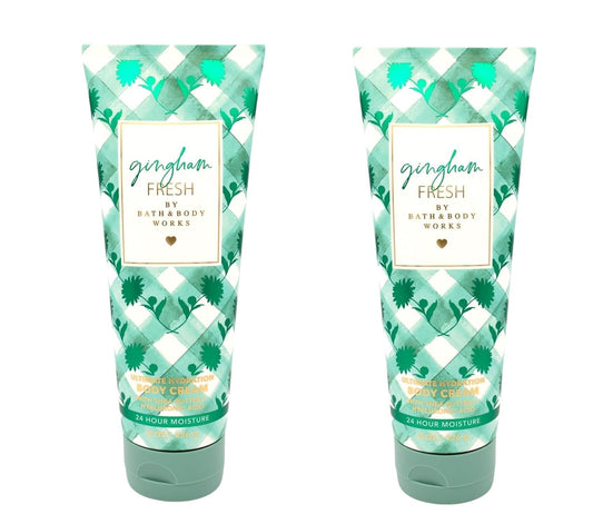 Bath & Body Works Gingham Fresh Ultimate Hydration Body Cream 8 Ounces Pack of 2 Beauty & Personal Care Bath & Body Works
