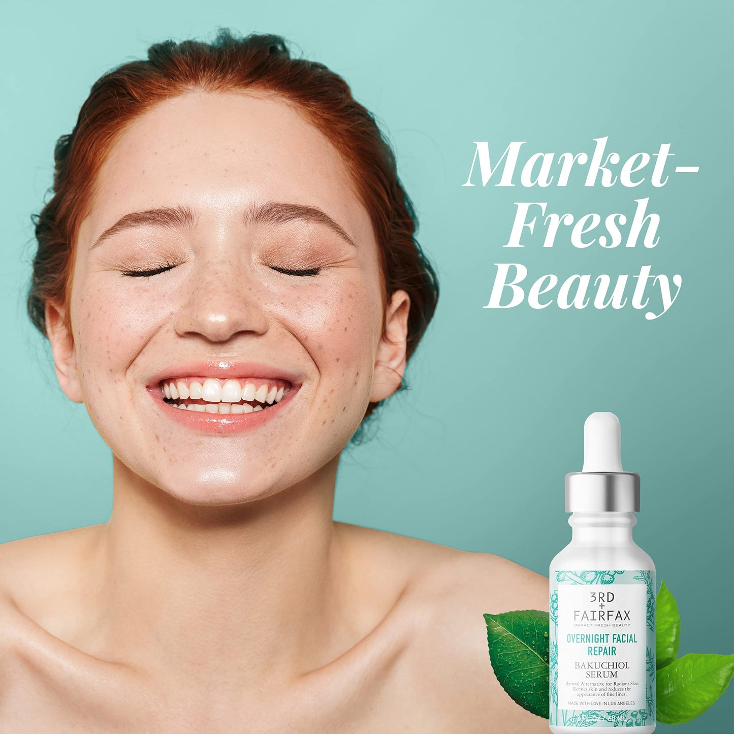 3rd + Fairfax Beauty - Bakuchiol Plant Based Retinol Alternative Facial Serum, Serum for Face, Nightly Face Care for Sensitive Skin, Overnight Repair Beauty & Personal Care 3rd + Fairfax Beauty