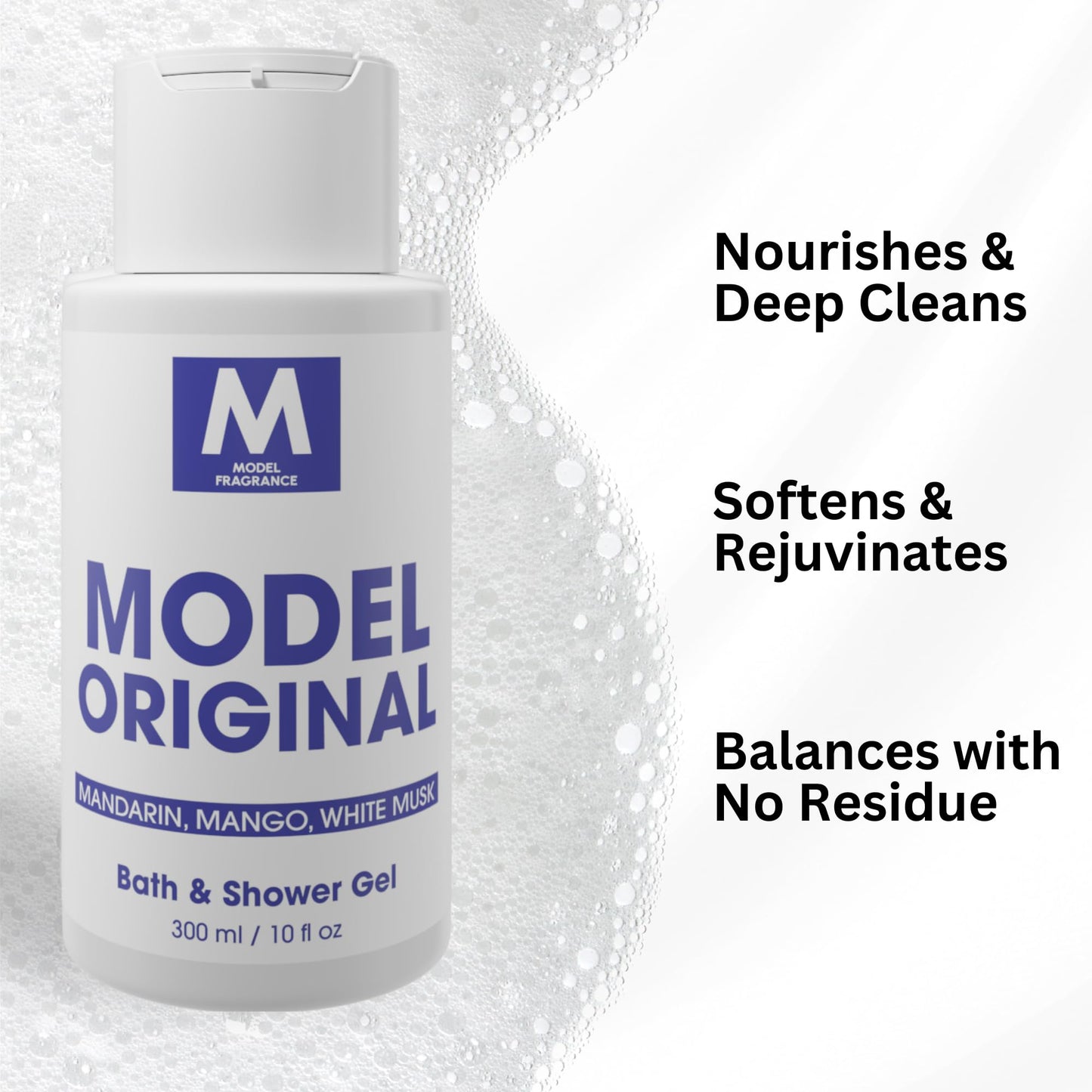 MODELFRAGRANCE Model Original Gourmand Body Gel | Mango, Mandarin, and White Musk | Hydrating, Nourishing, and Refreshing Shower Gel | Scented Spa Beauty & Personal Care MODELFRAGRANCE