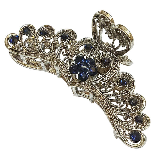 Numblartd Vintage Chic Rhinestone Large Size Fancy Hair Claw Jaw Clips Pins - Women Fashion Retro Metal Alloy Hair Catch Hair Updo Grip Hair Beauty & Personal Care Numblartd