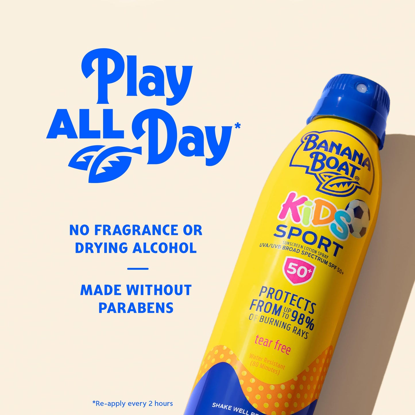 Banana Boat Kids Sport Sunscreen Spray SPF 50, 9.5oz, Childrens Sunscreen, Spray On Sunscreen SPF 50, Family Size Sunscreen, 9.5oz Beauty & Personal Care Banana Boat