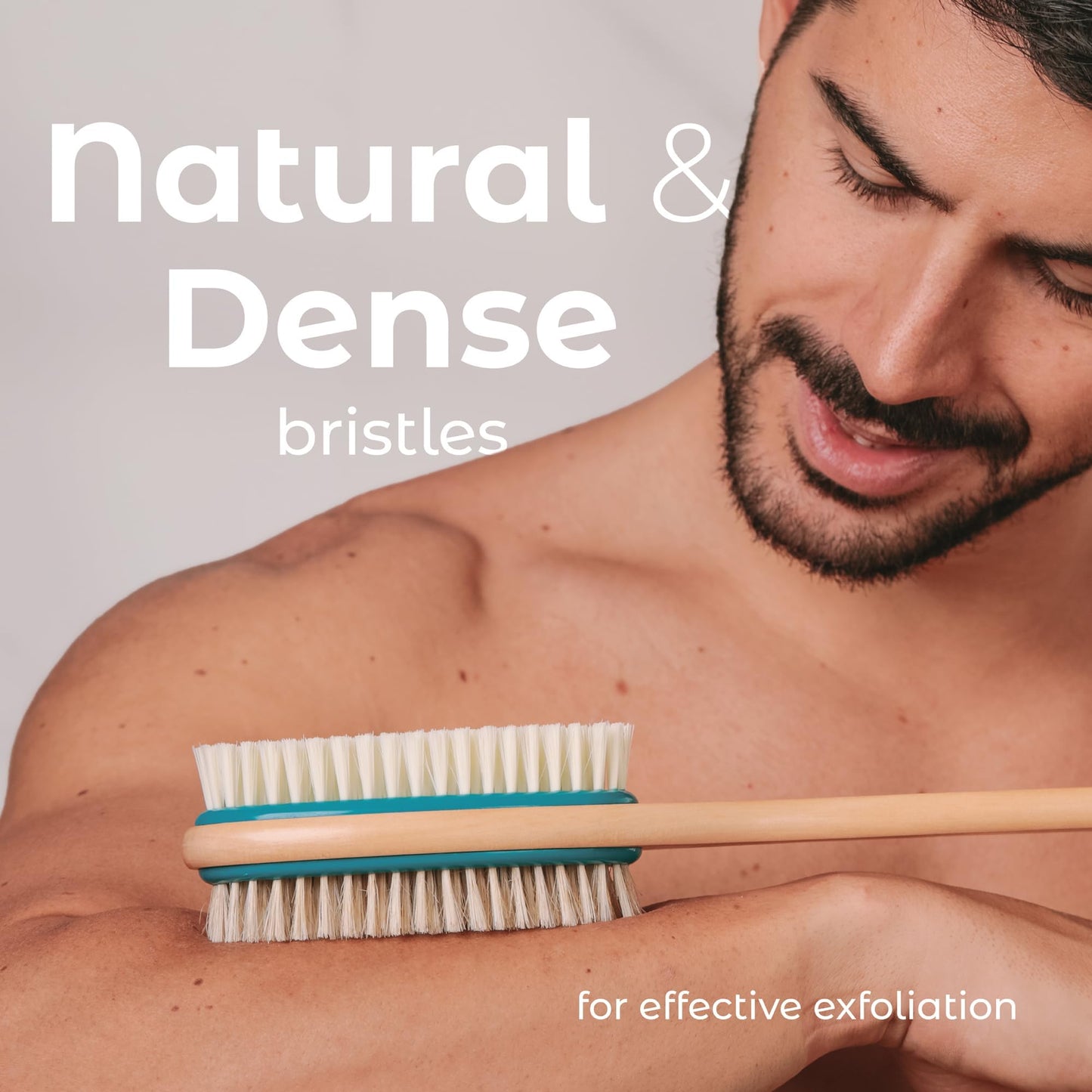 MainBasics Back Scrubber Shower Brush Long Handle Dual Sided Body Brush with Exfoliating Soft Bristles for Back Scrubbing Deep Cleaning and Body Wash Beauty & Personal Care MainBasics