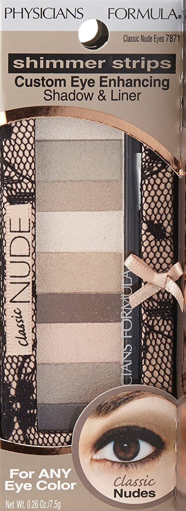 Physicians Formula Shimmer Strips Custom Eye Enhancing Eye Shadow Nude Collection Classic Nude Eyes