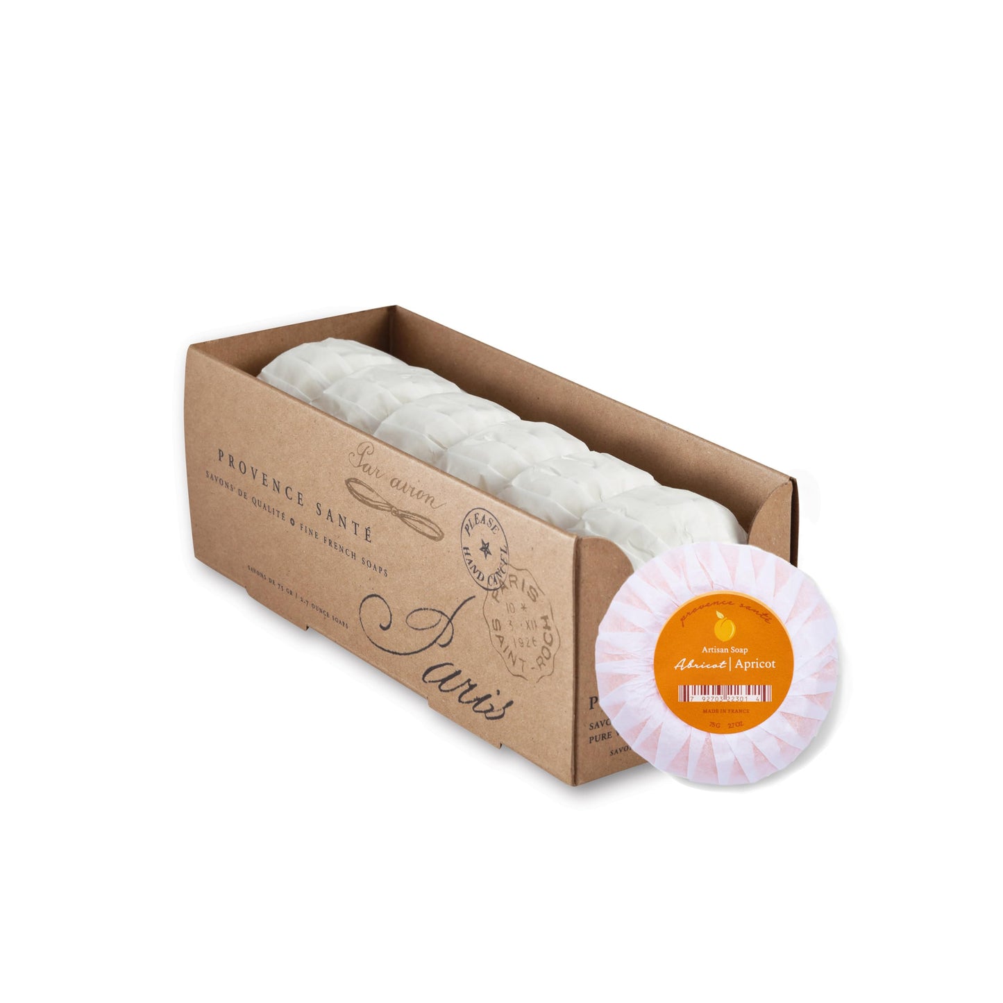 Provence Sante Luxury French Cleansing Bar - Moisturizing Shea Butter - Triple-milled Apricot Fragrance, 2.7oz (Pack of 6) Beauty & Personal Care Provence Sante