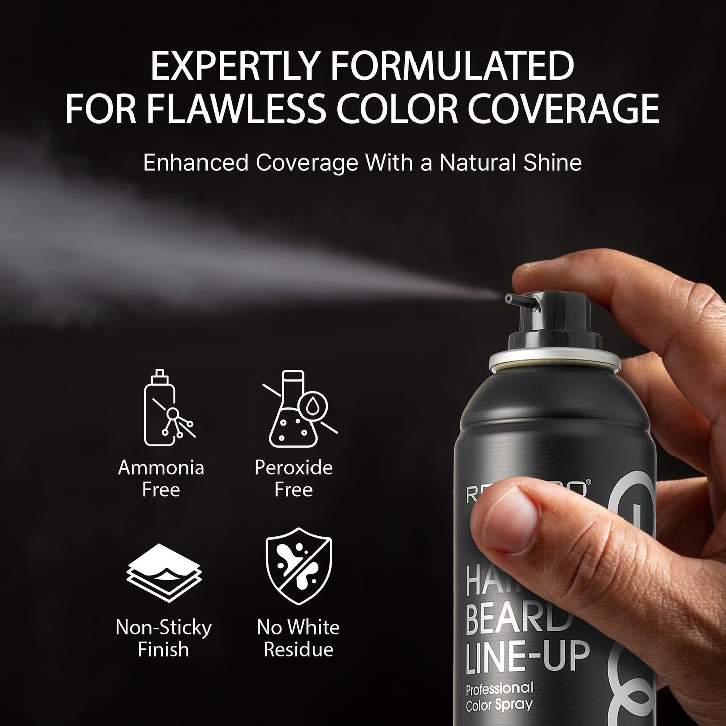 RED Pro GROOMANE Temporary Color Spray for Hair & Beard Line-Up, Barber Grade, Quick-Drying, 2X Longer-Lasting (Up to 20 Washes), Precision Nozzle, No Beauty & Personal Care RED Pro