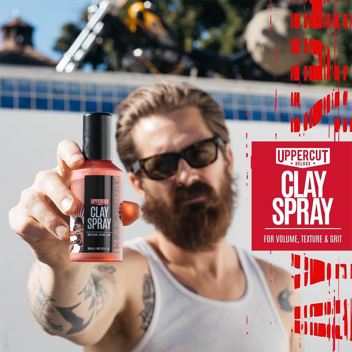 UPPERCUT DELUXE Clay Spray for Men, 5.0 oz - Texturizing Volume Spray with Natural Matte Finish - For Medium to Long Hair - Adds Grit, Thickness Beauty & Personal Care UPPERCUT DELUXE