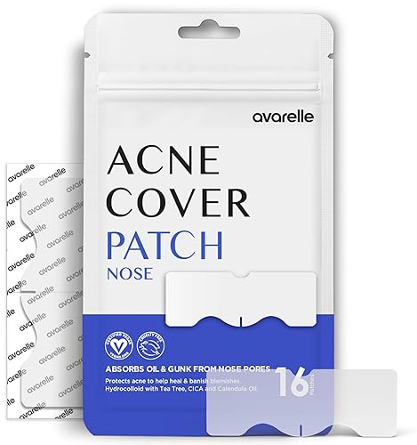 Avarelle ZitOut Nose Patches (16 Patches) | Tea Tree Acne Patches for Nose Zits & Pore Blackhead | Nose Strips for Blackheads with Niacinamide | Beauty & Personal Care AVARELLE