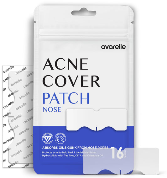 Avarelle ZitOut Nose Patches (16 Patches) | Tea Tree Acne Patches for Nose Zits & Pore Blackhead | Nose Strips for Blackheads with Niacinamide | Beauty & Personal Care AVARELLE