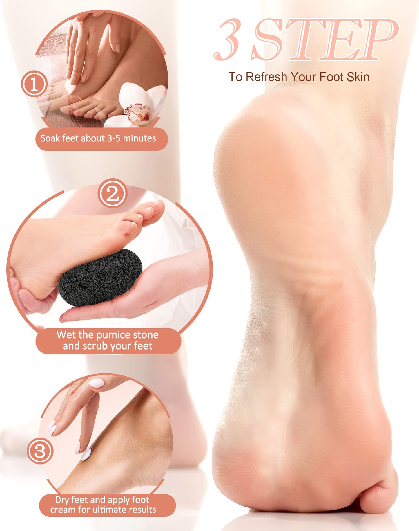 Maryton Natural Pumice Stone for Feet - Lava Foot Exfoliator Scrubber Pedicure Tools, Dead Skin Corn Callus Remover for Feet and Hands, 1 Count Beauty and Personal Care MARYTON