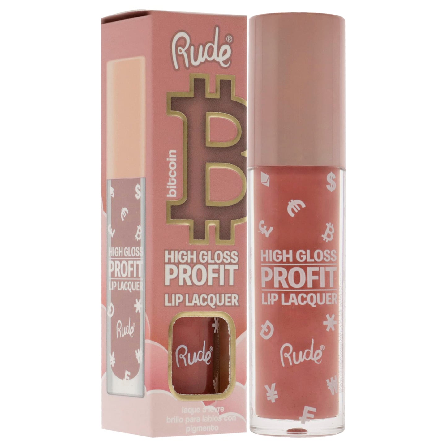 Rude Cosmetics High Gloss Profit Lip Lacquer - Bitcoin Lip Gloss Women 0.141 oz Beauty & Personal Care RUDE