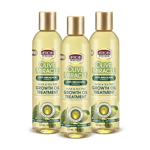 AFRICAN PRIDE Olive Miracle Growth Oil, 8 Oz (Pack of 3) Beauty & Personal Care African Pride