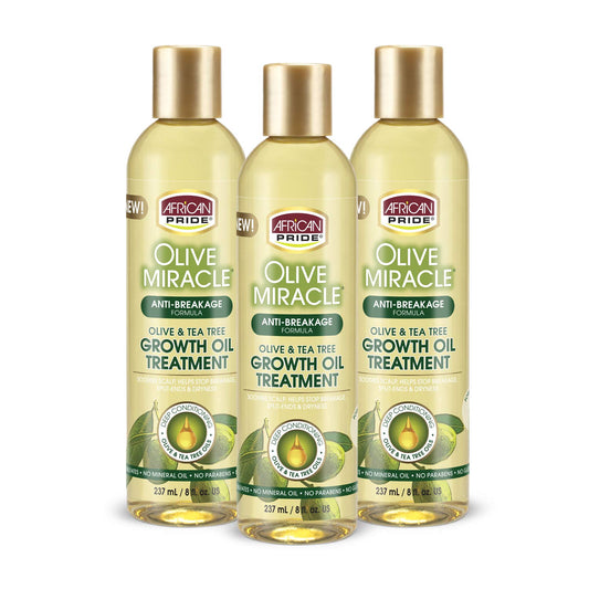 AFRICAN PRIDE Olive Miracle Growth Oil, 8 Oz (Pack of 3) Beauty & Personal Care African Pride