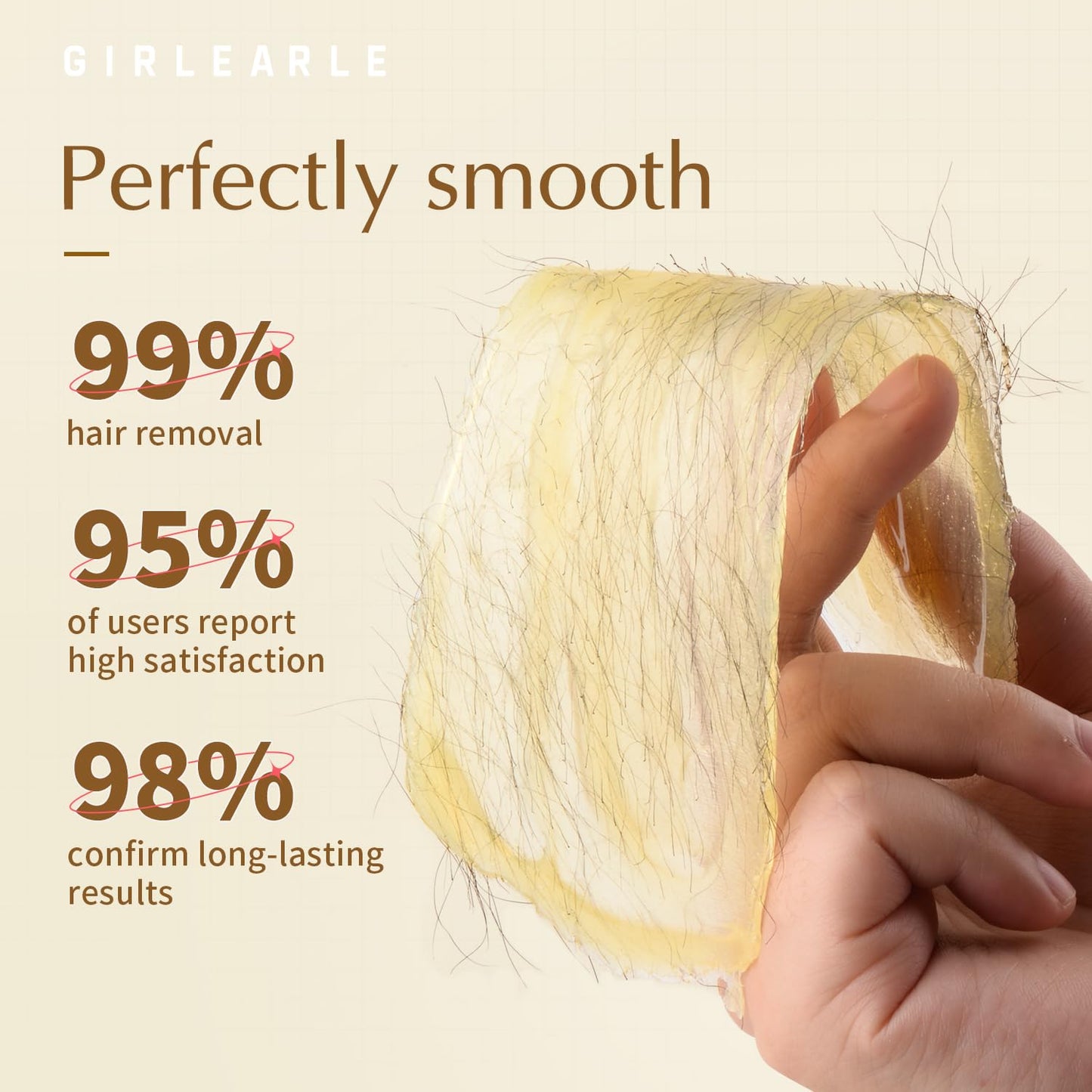 GIRLEARLE Hard Wax Beads, 1lb Honey Wax Beans for Hair Removal, Hard Wax for Sensitive Skin at Home, Wax Refill Perfect for Brazilian Bikini, Legs Beauty and Personal Care GIRLEARLE