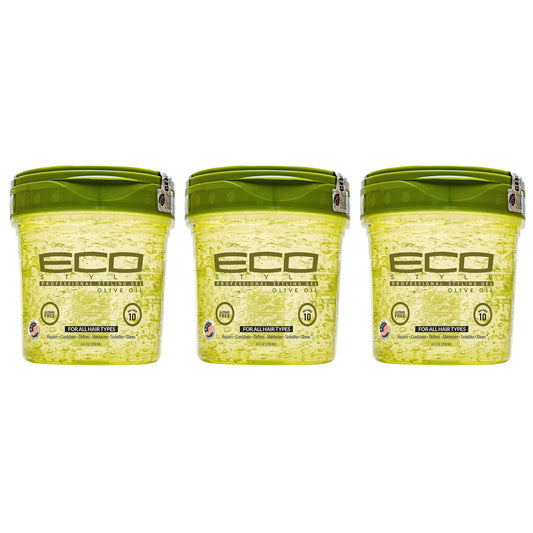 Eco Style Olive Oil Professional Styling Hair Gel, 16 oz (Pack of 3) Beauty & Personal Care Eco Style