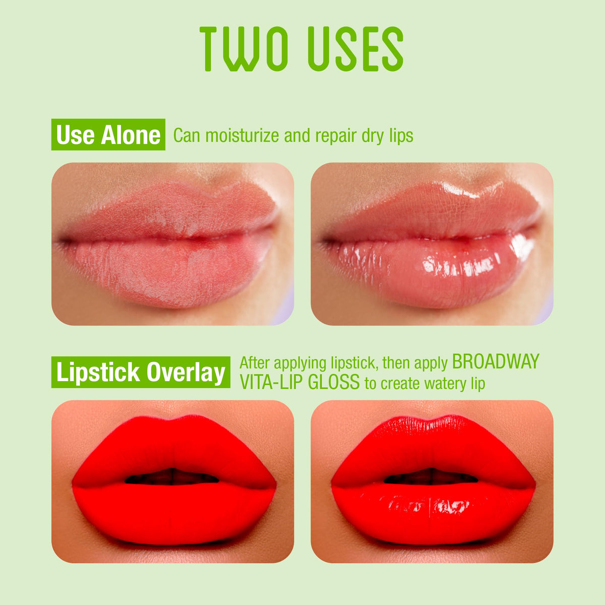 Ruby Kisses Broadway Vita-Lip Clear Lip Gloss (Mint Oil 6 Pack), Ultra-Hydrating & Soothing Formula with Vitamin Oils, High-Shine Non-Sticky Finish Beauty & Personal Care Ruby Kisses