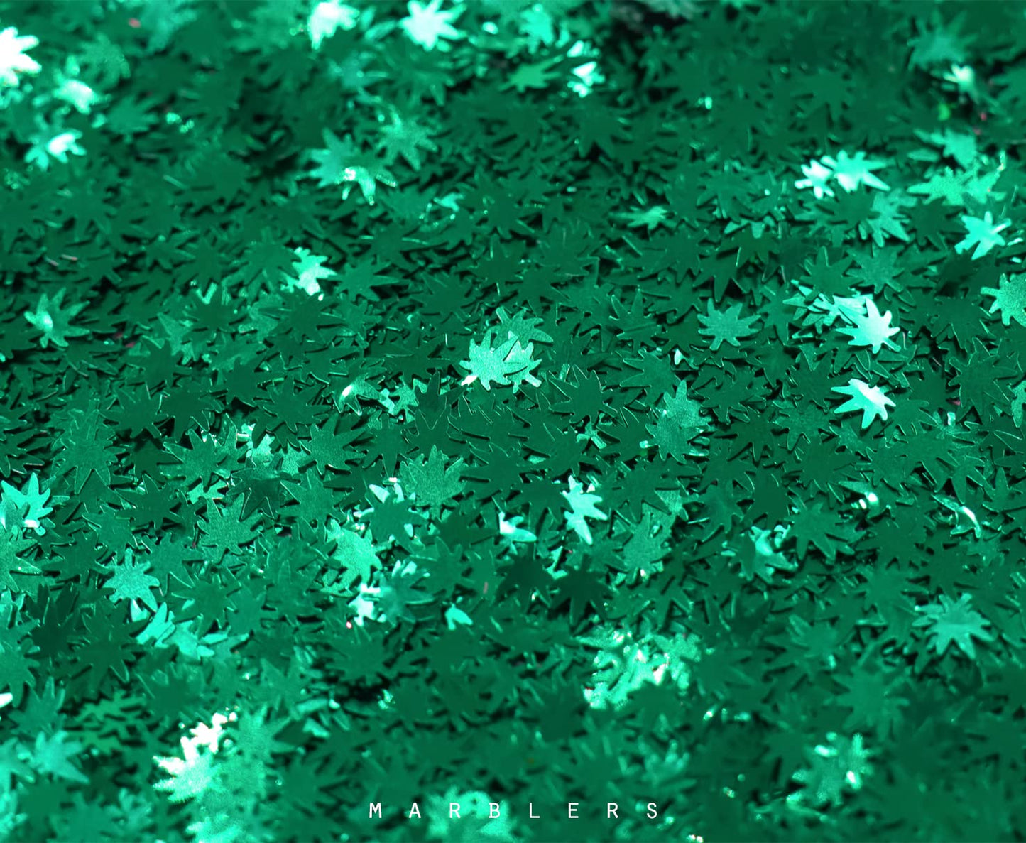 MARBLERS [Cannabis] Shape Glitter for Body & Face 0.11oz (3g) | Flake | Non-Toxic | Vegan | Cruelty-Free | Eyeshadow, Nail Polish, Nail Art | Beauty & Personal Care MARBLERS