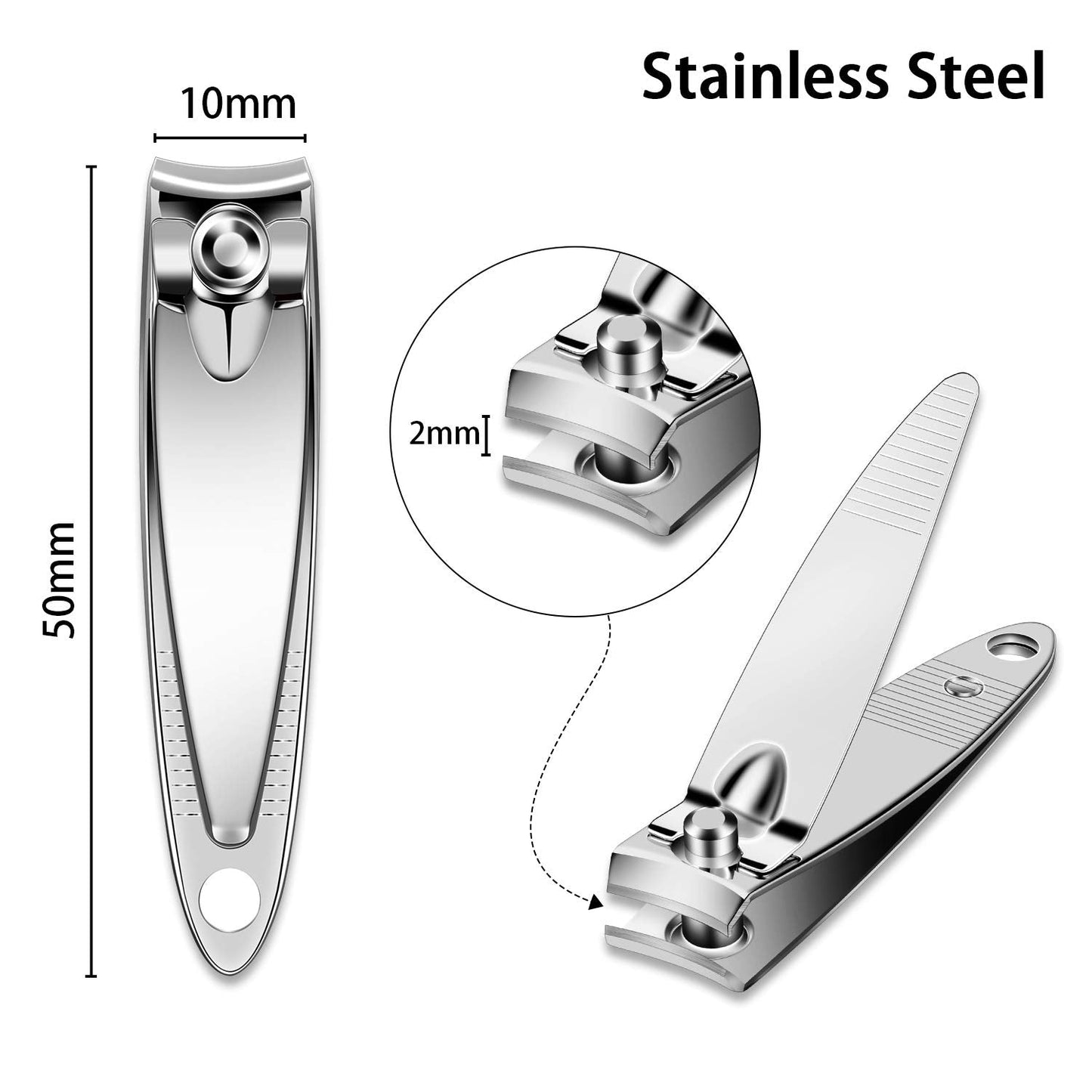 Mudder 28 Pcs Fingernail Nail Clippers Bulk Stainless Steel Toenail Clippers Thick Portable Travel Manicure Kit for Men and Women(Simple Style) Beauty & Personal Care Mudder