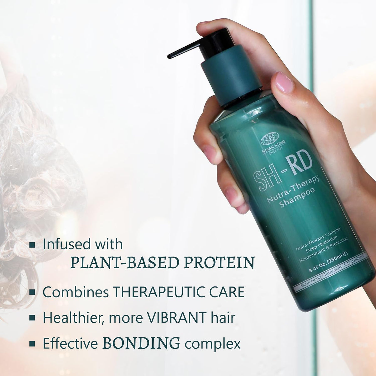 SH-RD Nutra-Therapy Shampoo for Dry Damaged Hair | Protein Shampoo Reduces Split Ends | Moisturizes Frizzy Hair | Suitable for Color-Treated, Bleached