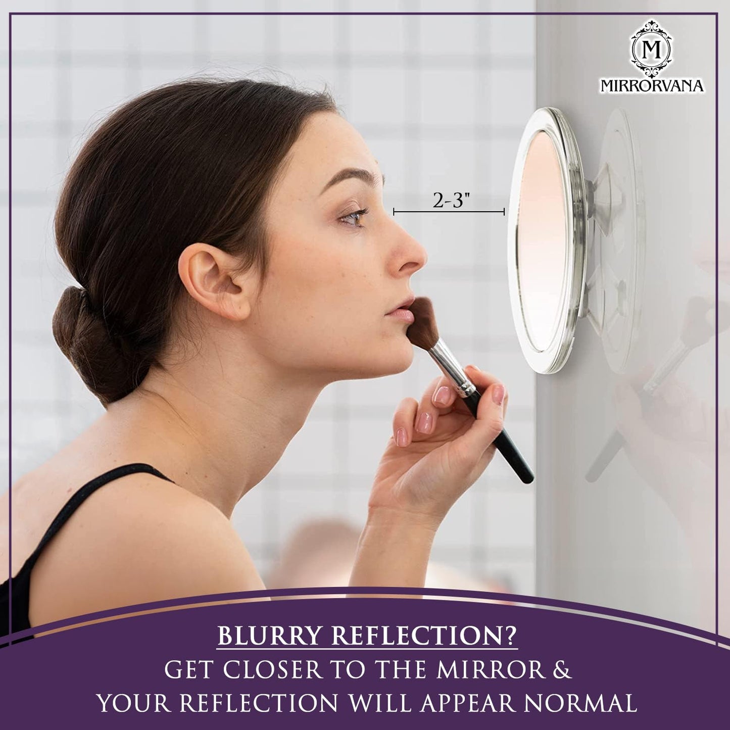 MIRRORVANA Magnifying Mirror Set 30x and 20x - Wall Mounted Makeup Mirror with Suction Cup, Small Magnifying Mirror for Bathroom, 15cm (30 X) and 10cm Beauty & Personal Care MIRRORVANA