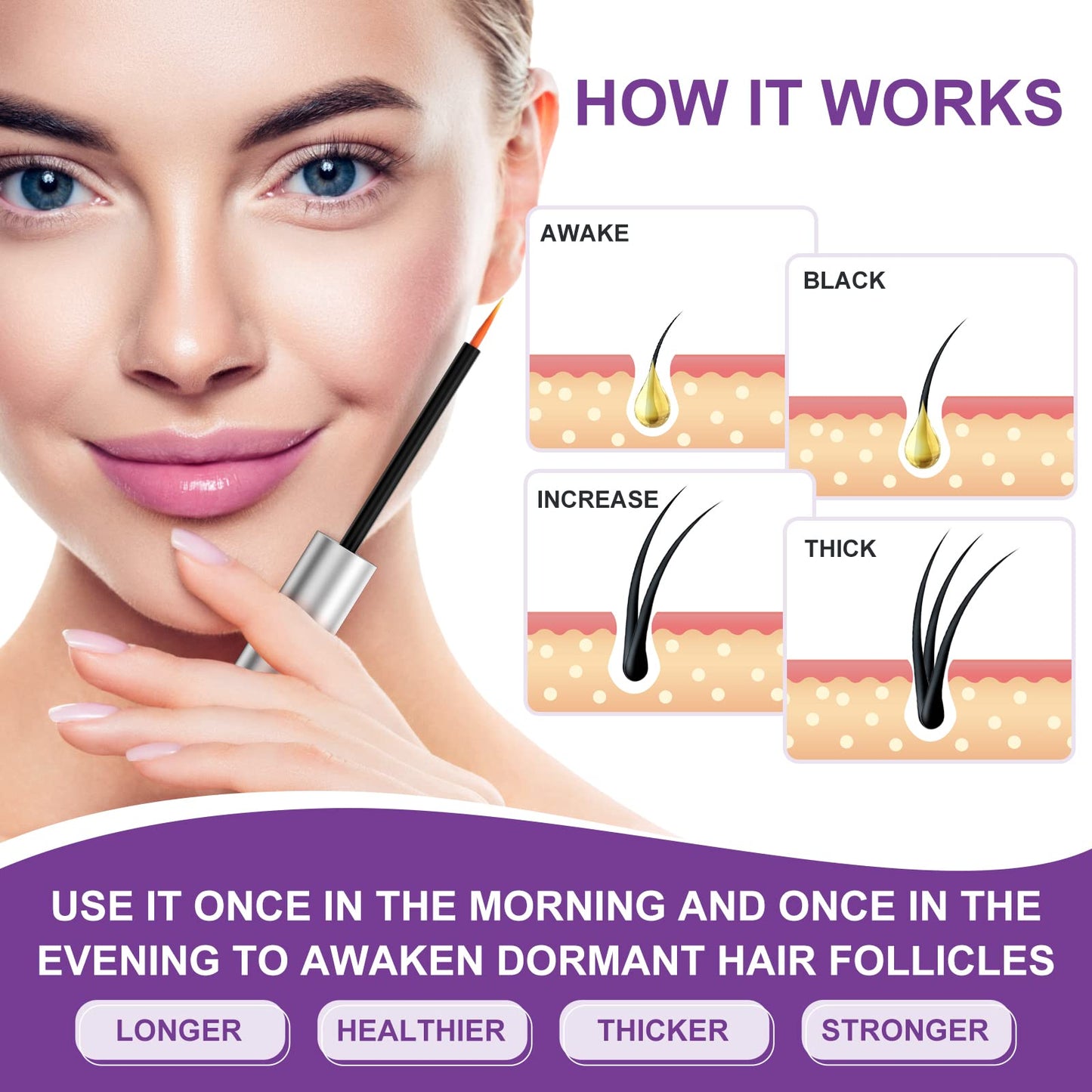 LOTIYI Eyelashes Growth Serum -6ml Eyelash Growth Serum for Natural Lashes & Extensions & Eyebrows, Thicker, Fuller & Longer Looking Beauty & Personal Care LOTIYI