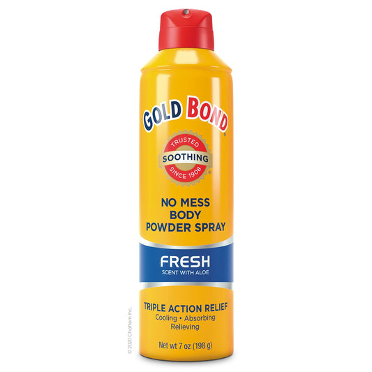 Gold Bond No Mess Spray Powder, Fresh Scent with Aloe, 7 Ounce, Pack of 2 Beauty and Personal Care Gold Bond
