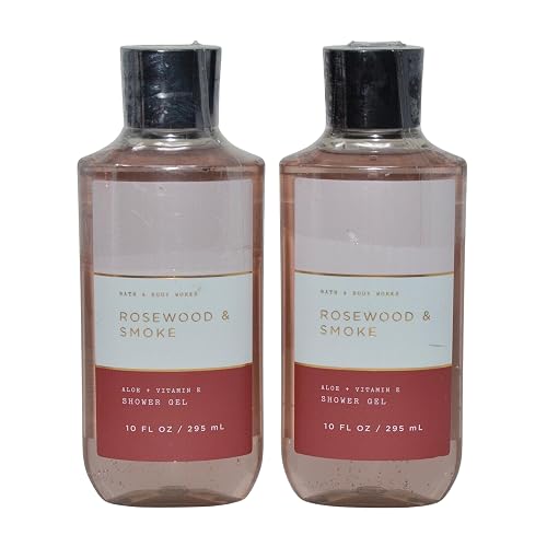 Bath & Body Works Shower Gel Gift Set 10oz Each Pack of 2 (Rosewood and Smoke) Beauty & Personal Care Bath & Body Works
