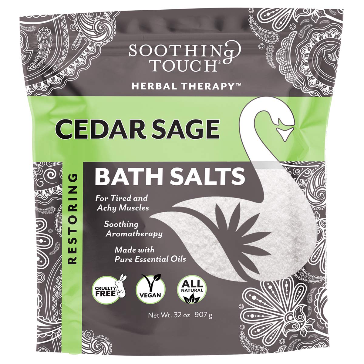 SOOTHING TOUCH Cedar Sage Bath Salts, 32 OZ Beauty and Personal Care Soothing Touch