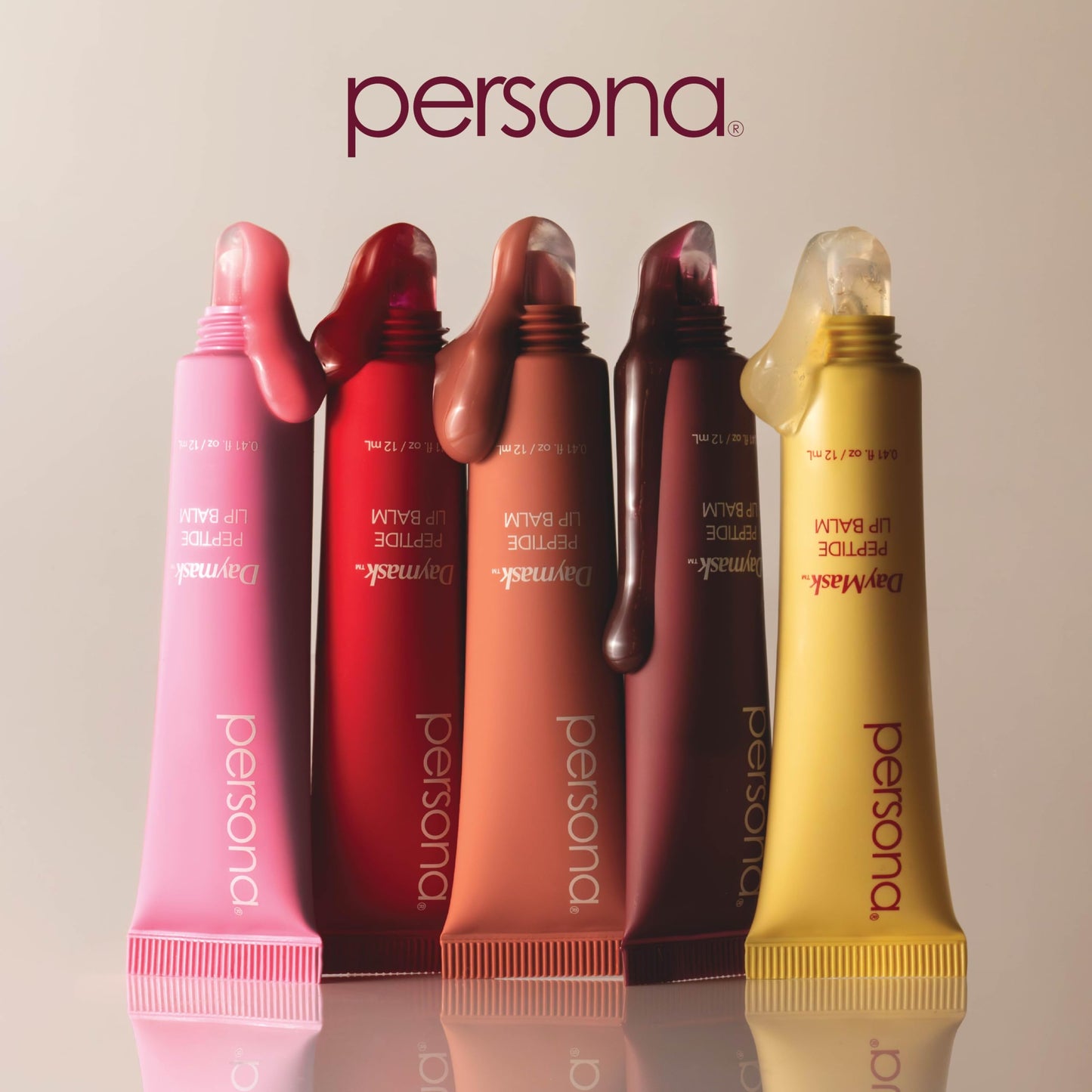 PERSONA June Daymask Peptide Lip Balm - Rich, Glossy Hydration - With Oat Kernel Oil, Squalane & Peptide Complex - Vegan, Fragrance-Free Beauty and Personal Care PERSONA