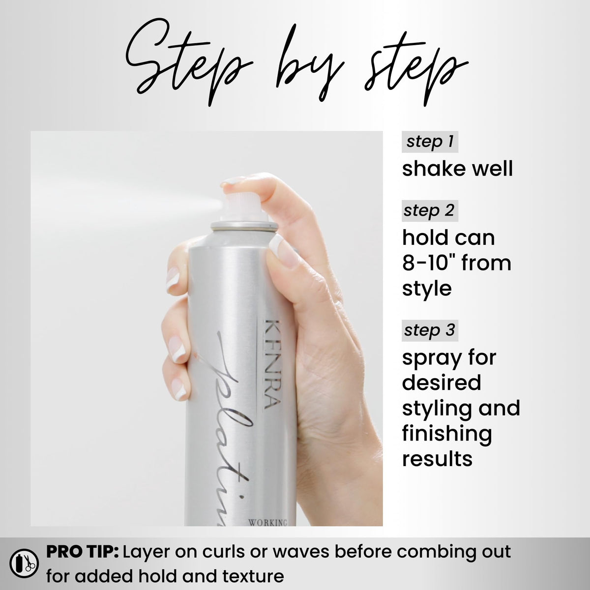 Kenra Professional Platinum Working Spray 14 80% | Flexible Hold Hairspray | Fast-Drying, Non-Sticky | Creates Volume & Texture | Leaves Hair Beauty & Personal Care Kenra