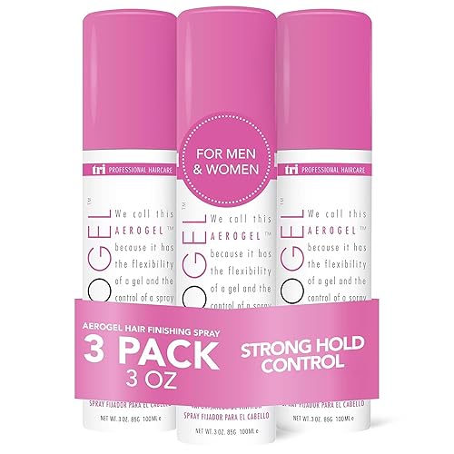 TRIDESIGN Aerogel Hairspray - Strong Hold Hair Finishing Spray for Volumizing & Control, Flexible Styling for All Hair Types, Non-Sticky and Scented Beauty & Personal Care TRIDESIGN