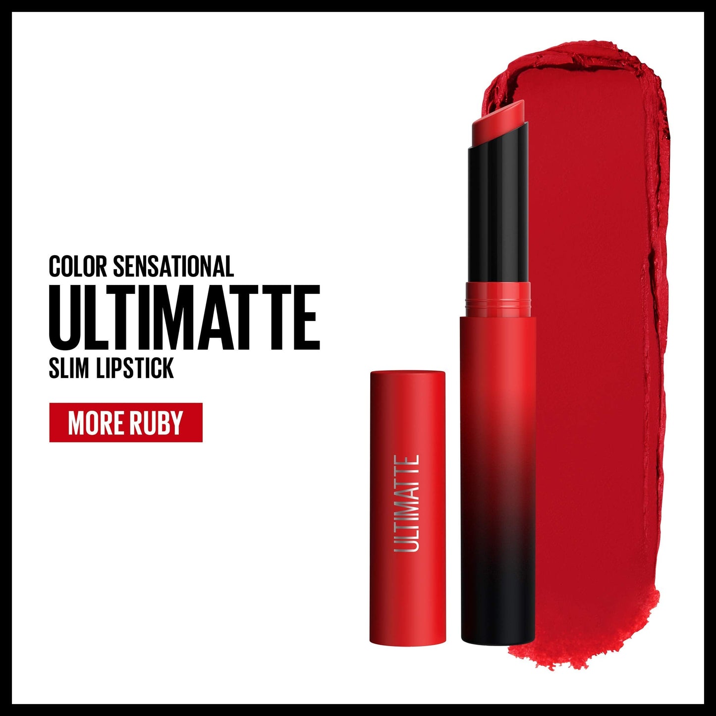 Maybelline Color Sensational Ultimatte Matte Lipstick, Non-Drying, Intense Color Pigment, More Ruby, Ruby Red, 1 Count Beauty & Personal Care MAYBELLINE