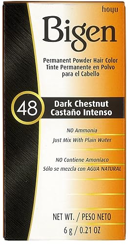 Bigen Permanent Powder Hair Color 48 Dark Chestnut 1 ea (Pack of 7) Beauty & Personal Care Bigen