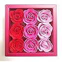 Box of Flora Scented Roses Flower Bath Soap, Plant Essential Oil Rose Soap in Gift Box, Gift for Anniversary/Birthday/Wedding/Valentine’s Day/Mother’s Beauty & Personal Care CleveAid