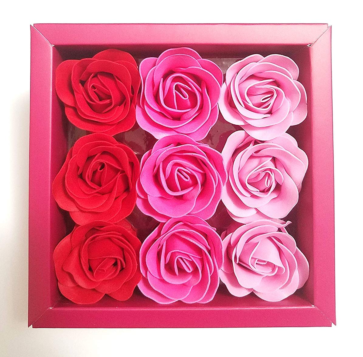 Box of Flora Scented Roses Flower Bath Soap, Plant Essential Oil Rose Soap in Gift Box, Gift for Anniversary/Birthday/Wedding/Valentine’s Day/Mother’s Beauty & Personal Care CleveAid