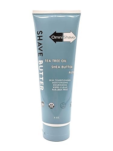 OmniShaver Shave Butter - Moisturizing Shaving Cream for Men & Women | Sensitive Skin Formula | Travel Size 6 oz | Aloe, Tea Tree & Shea Butter… Beauty & Personal Care OmniShaver