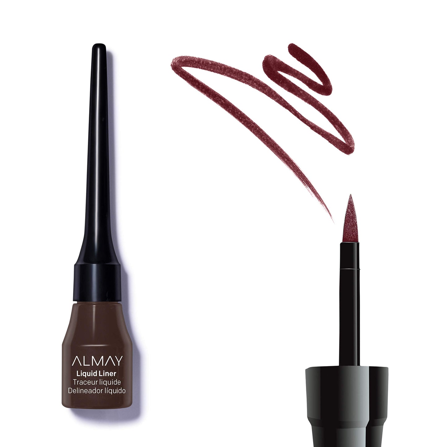 Almay Liquid Eyeliner, Waterproof, Fade-Proof Eye Makeup, Easy-to-Apply Liner Brush (Packaging May Vary), 222 Brown Beauty & Personal Care Almay