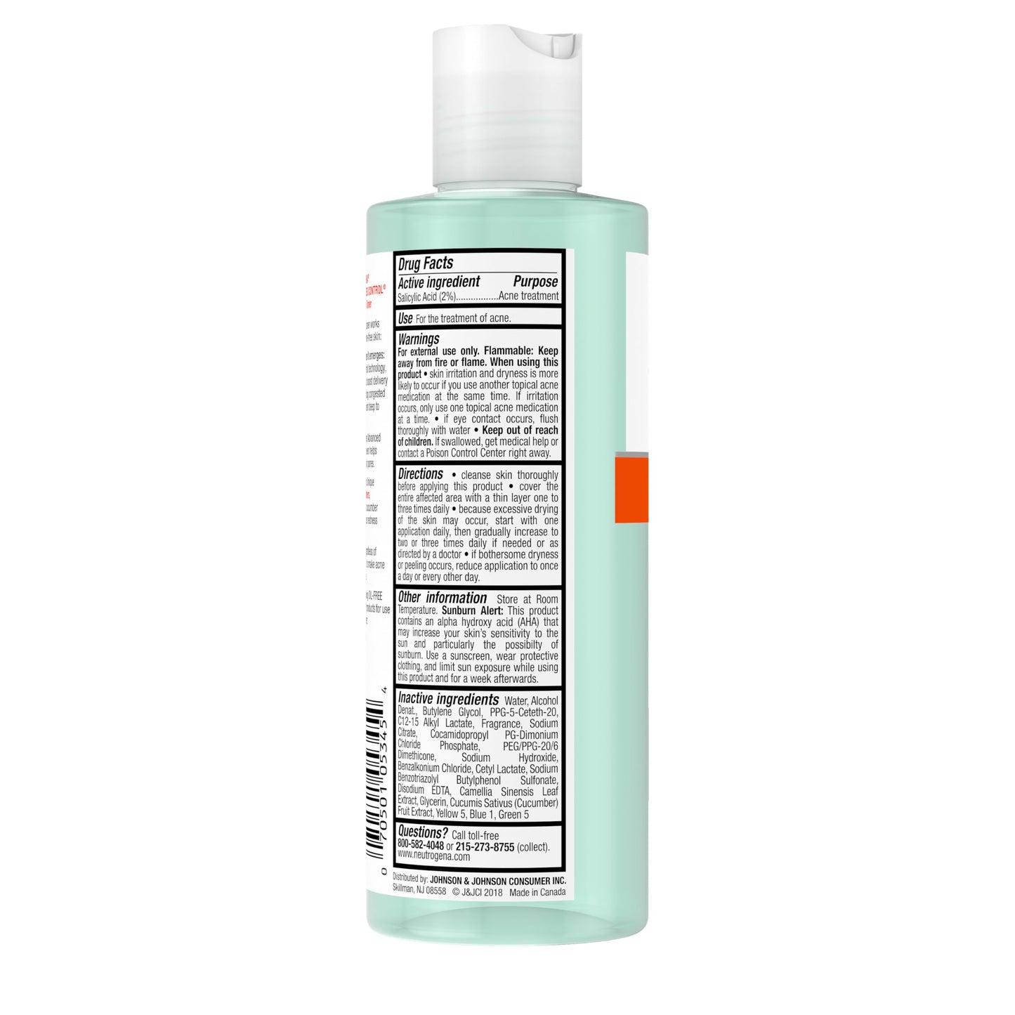 Neutrogena Acne Stress Control Triple-Action Toner 8 oz – Oil-Free Face Toner with 2% Salicylic Acid, Green Tea & Cucumber for Acne Care Beauty & Personal Care Neutrogena