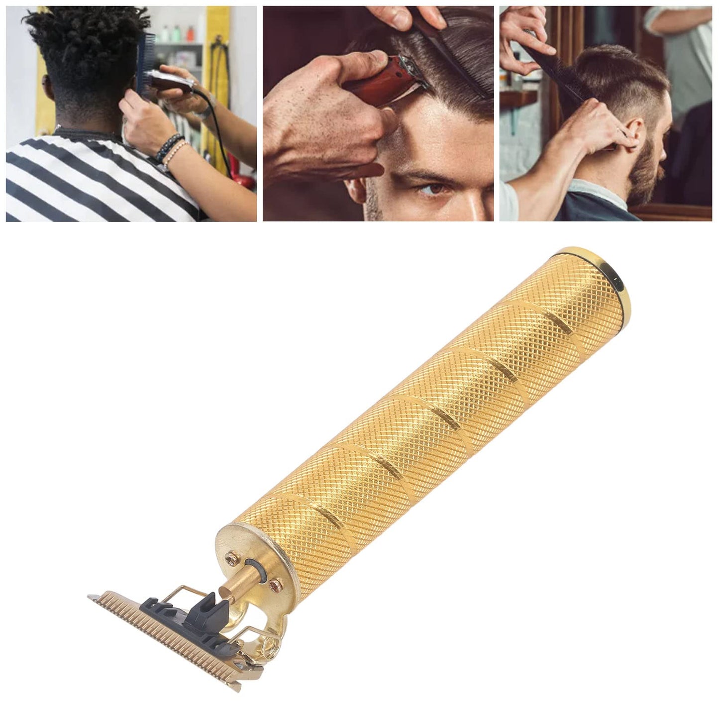 RiToEasysports Hair Shaver High Rotation Speed Strong Power Home Haircutting Cordless Clipper Non-Slip Hair Clipper for Travel (Thread Gold) Beauty and Personal Care RiToEasysports