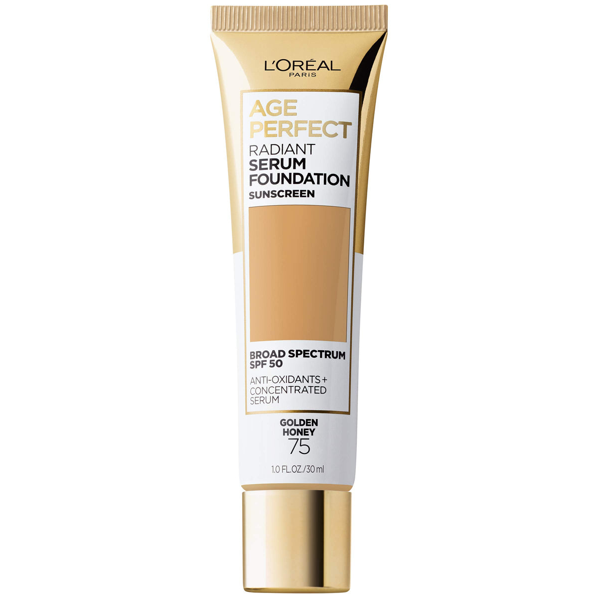 L'Oreal Paris Age Perfect Radiant Serum Foundation with SPF 50, Golden Honey, 1 Ounce