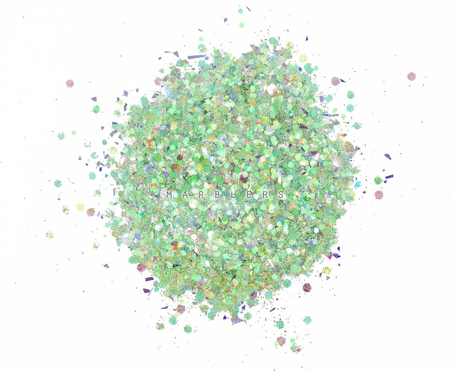 MARBLERS Mixed Shaped Face & Body Glitter [Green] 0.18oz (5g) | Chunky | Chopped | Flake | Non-Toxic | Vegan | Cruelty-Free | Festival, Rave & Party Beauty & Personal Care MARBLERS