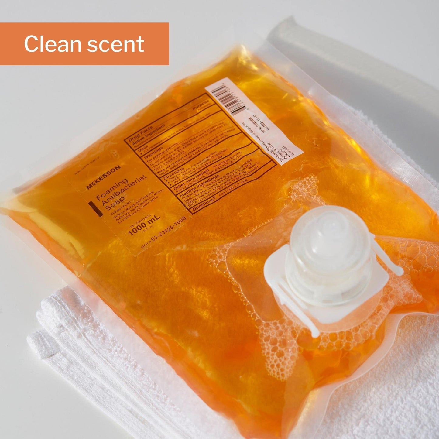 McKesson Foaming Hand Soap Refill, 1000 mL [Pack of 1] Foaming Dispenser Refill, Clean Scent Beauty & Personal Care McKesson