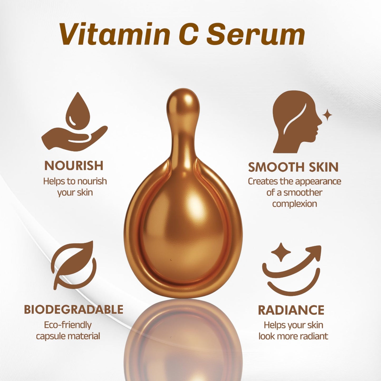 b.pure Vitamin C Concentrated Facial Serum Capsules | Even Complexion, Brightening, Firming, Anti-Aging | 40-Count Beauty & Personal Care b.pure