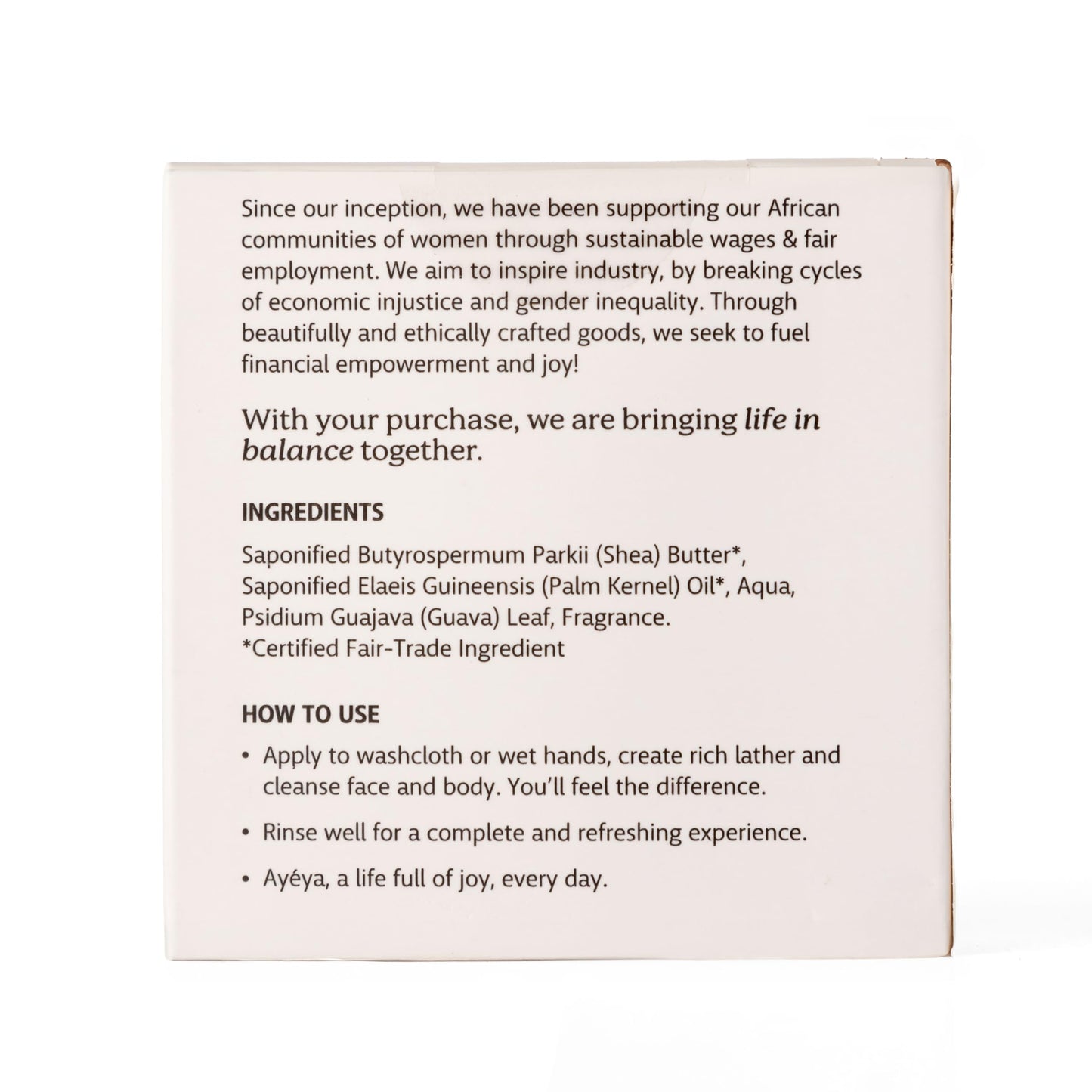 AYÉYA African Black Soap Bar, Lavender (Peace) - Exfoliating Bar Soap for Dry, Combination, Sensitive, Acne-Prone Skin, 4 Oz Beauty & Personal Care Ayeya