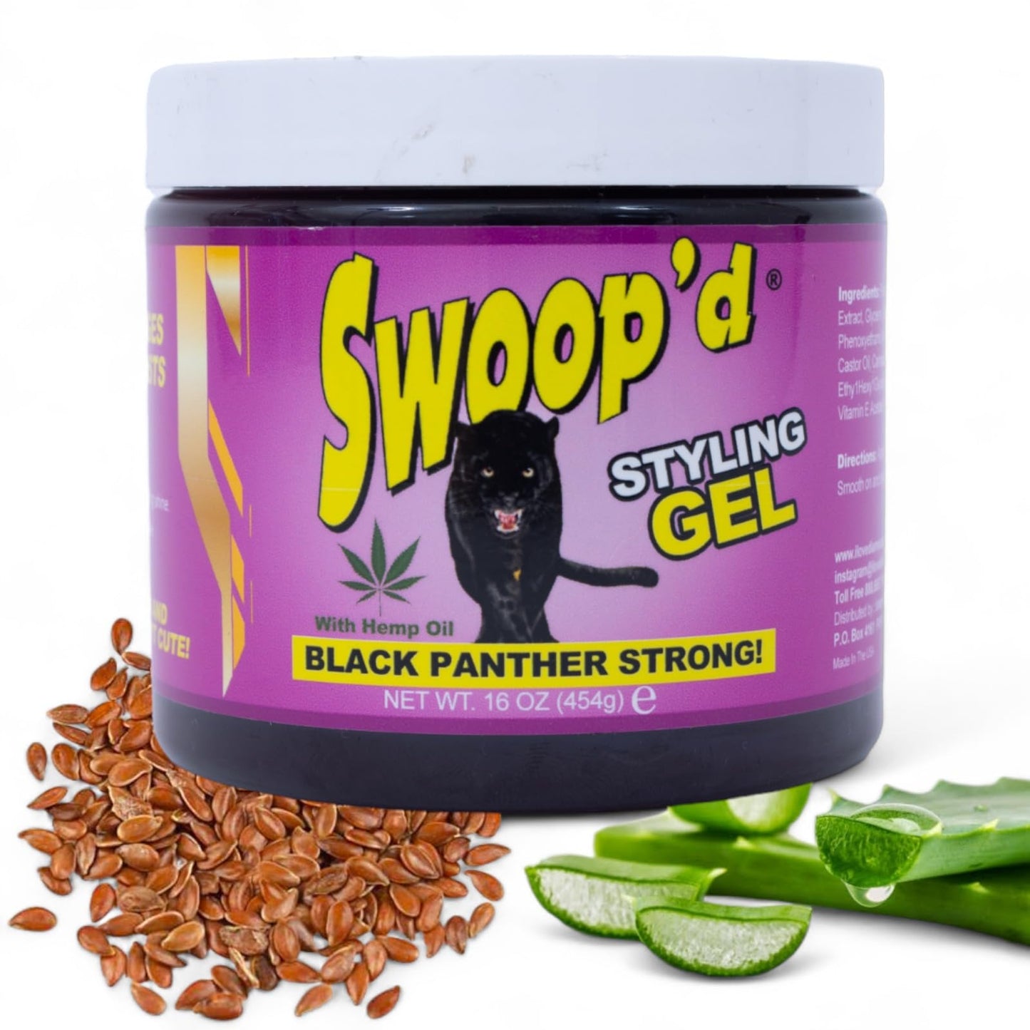 Black Panther Strong Swoop'd Styling Gel 16 Oz. with Hemp Oil For ALL HAIR TYPE Beauty & Personal Care BLACK PANTHER STRONG DIAMOND EDGES