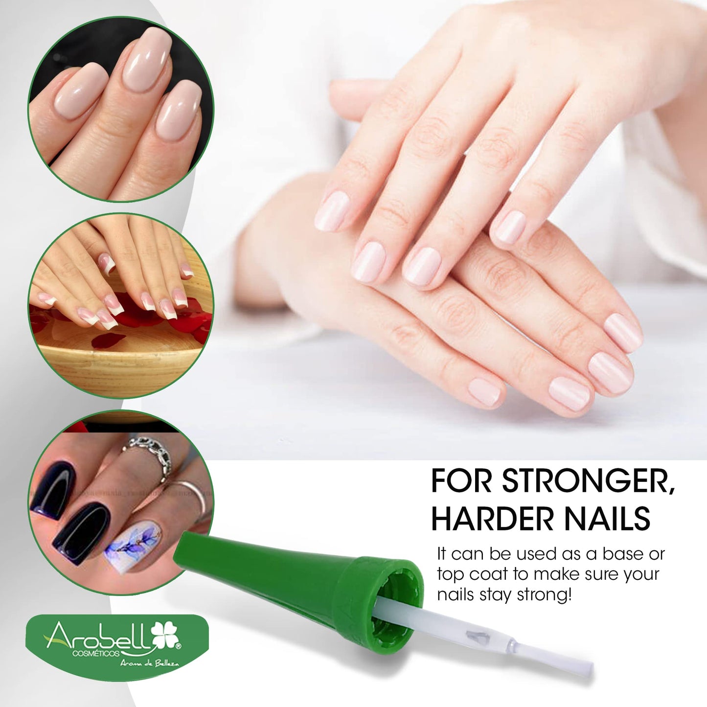 Arobell Iron Nail Hardener, No more brittle nails, for Unisex, 0.4 Ounce Beauty & Personal Care AROBELL