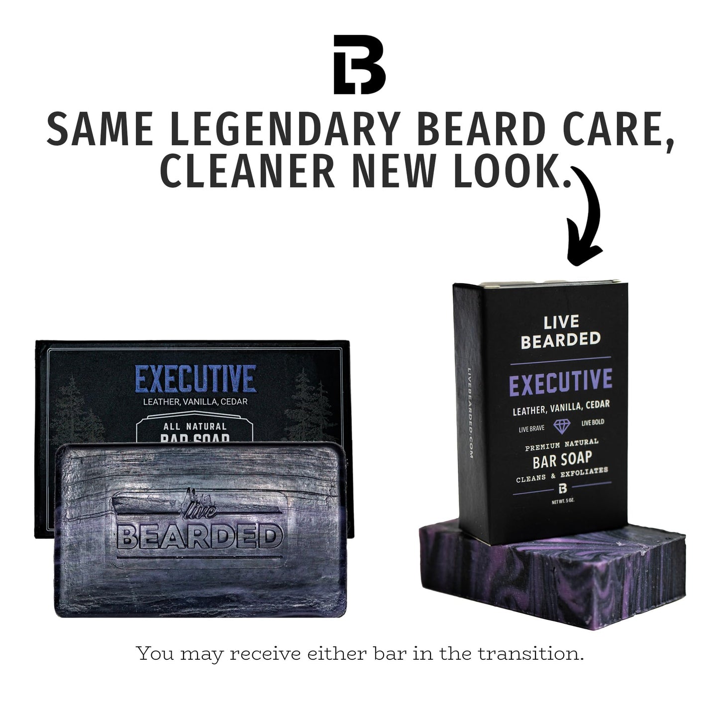 Live Bearded All-Natural Bar Soap for Men, 6-Pack of 5 oz - Made in the USA - Exfoliates and Moisturizes - Charcoal, Pumice, Shea Butter | Executive Beauty & Personal Care Live Bearded