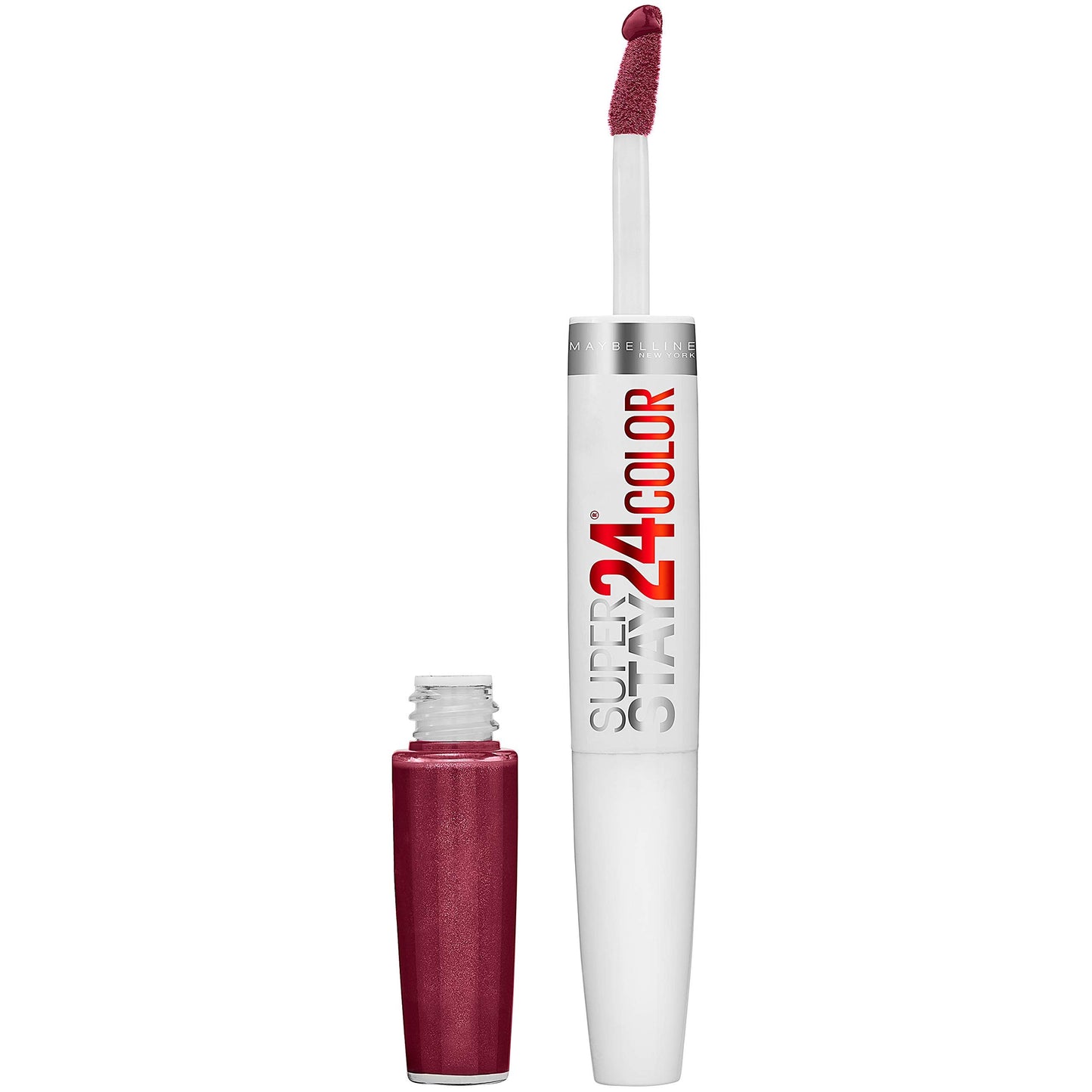 Maybelline Super Stay 24, 2-Step Liquid Lipstick Makeup, Long Lasting Highly Pigmented Color with Moisturizing Balm, Unlimited Raisin, Purple, 1 Count Beauty & Personal Care MAYBELLINE