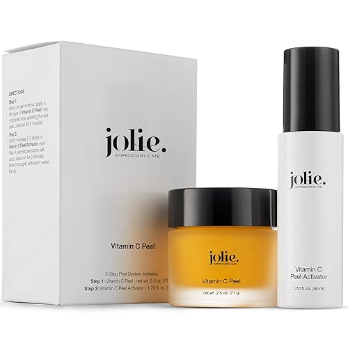 Jolie Professional Vitamin C Peel - Gentle Face Brightening & Illumitating Peeling Treatment System - 2 Step Kit Beauty & Personal Care JOLIE. IMPECCABLE ME