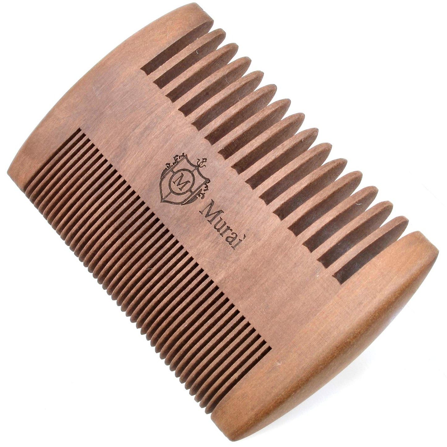 Murai by Giorgio GIOWC Wooden Beard Combs for Men - Dual Action Fine & Wide Tooth Wood Comb, Perfect for Use with Balms and Oils, Pocket Comb Beauty and Personal Care GIORGIO