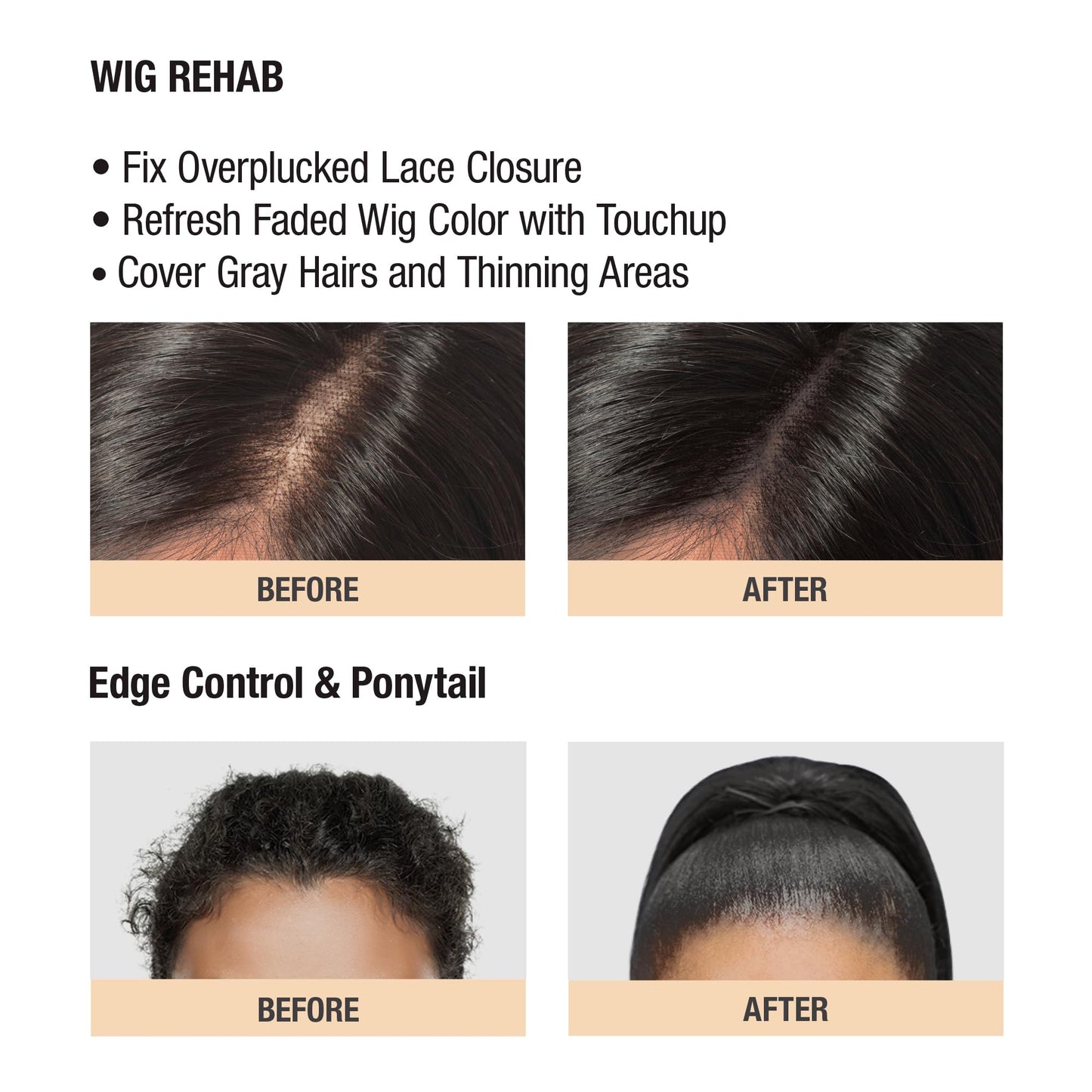 Red by Kiss Hair Wax Stick 24HR Max Hold Edge Fixer Edge Control Pomade Non-Sticky, Non-Oily Flake Free Hair Styling Wax 2.7 oz. (Natural Black) Beauty & Personal Care Red by Kiss
